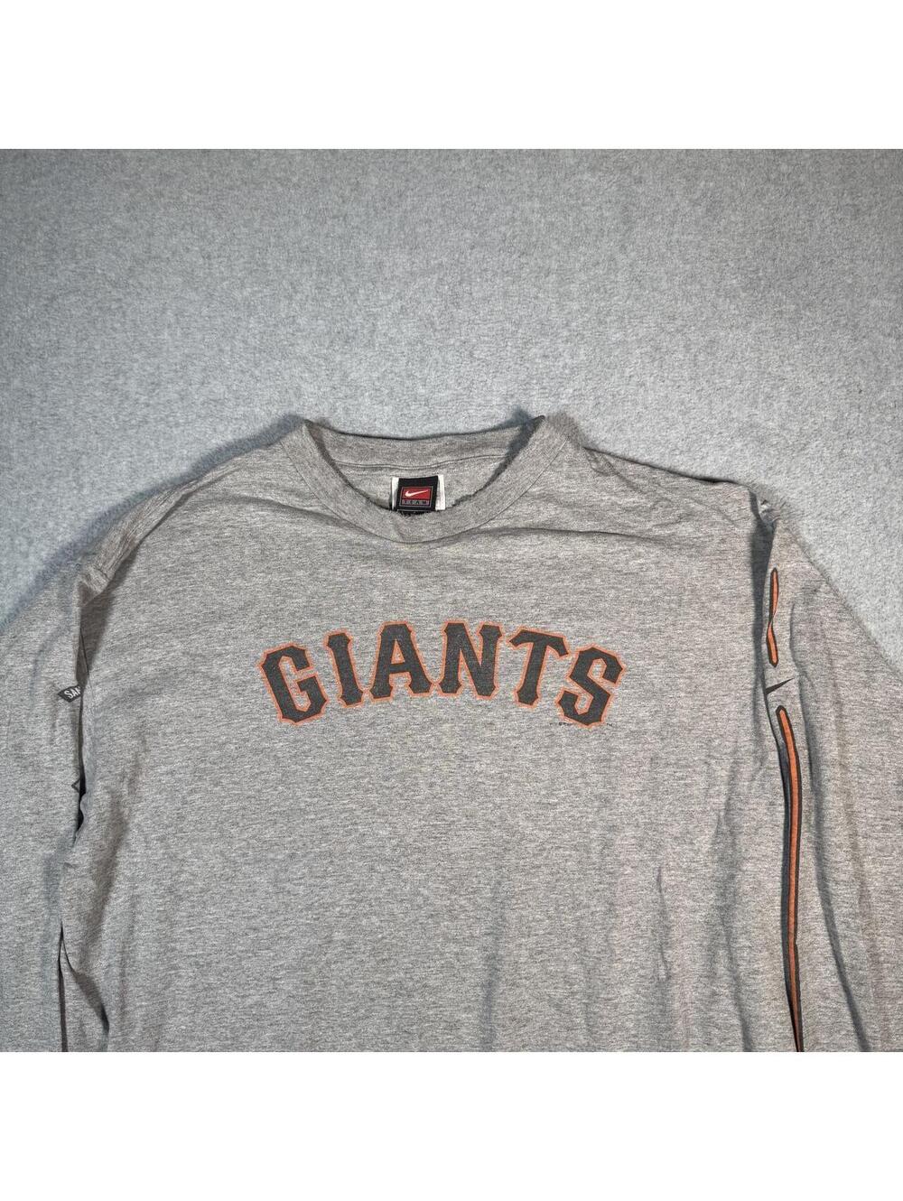 Y2K grey giants Nike Spellout longsleeve tee